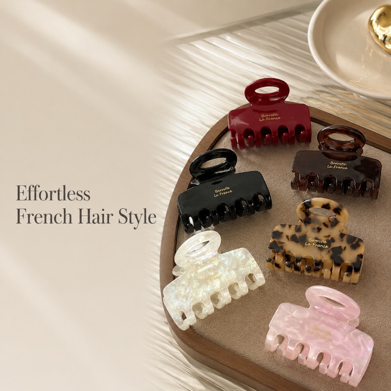Travel Accessories Aesthetic - French Medium Hair Claw Clips Strong