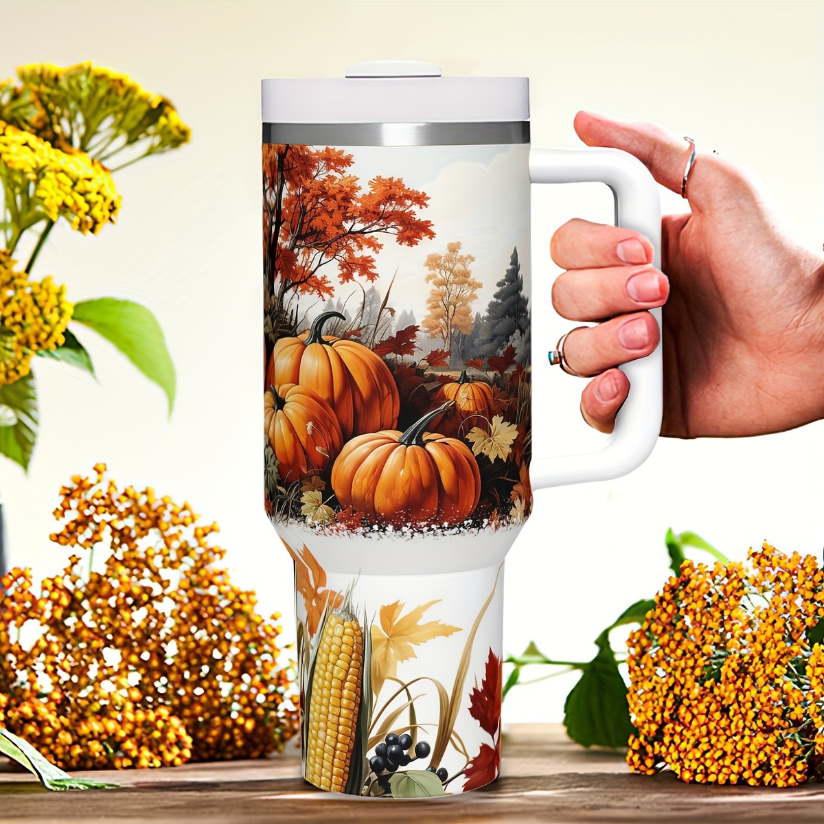 1pc 40oz Autumn Pumpkins Insul - Travel Accessories Ideas recension och pris