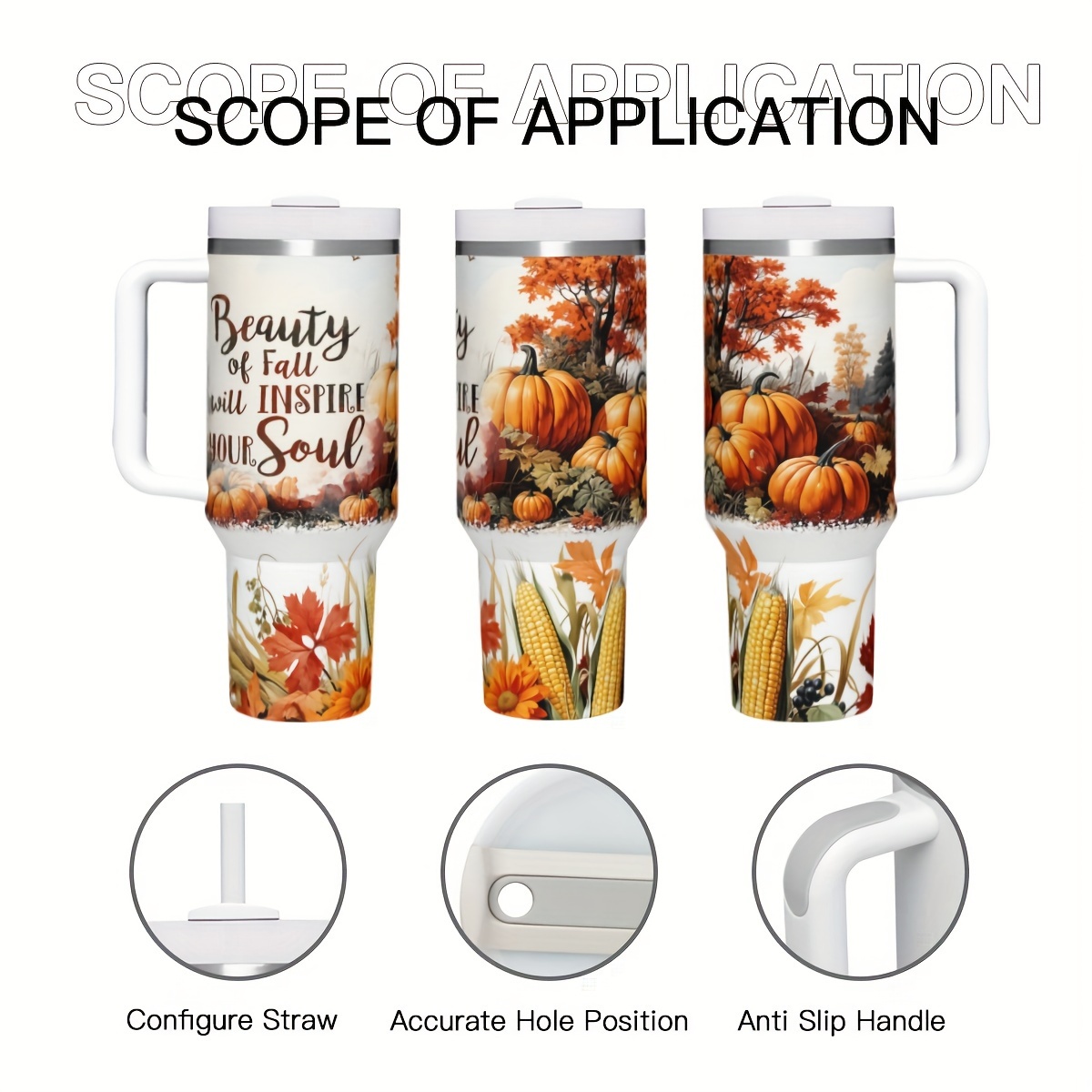 1pc 40oz Autumn Pumpkins Insul - Travel Accessories Ideas recension och pris