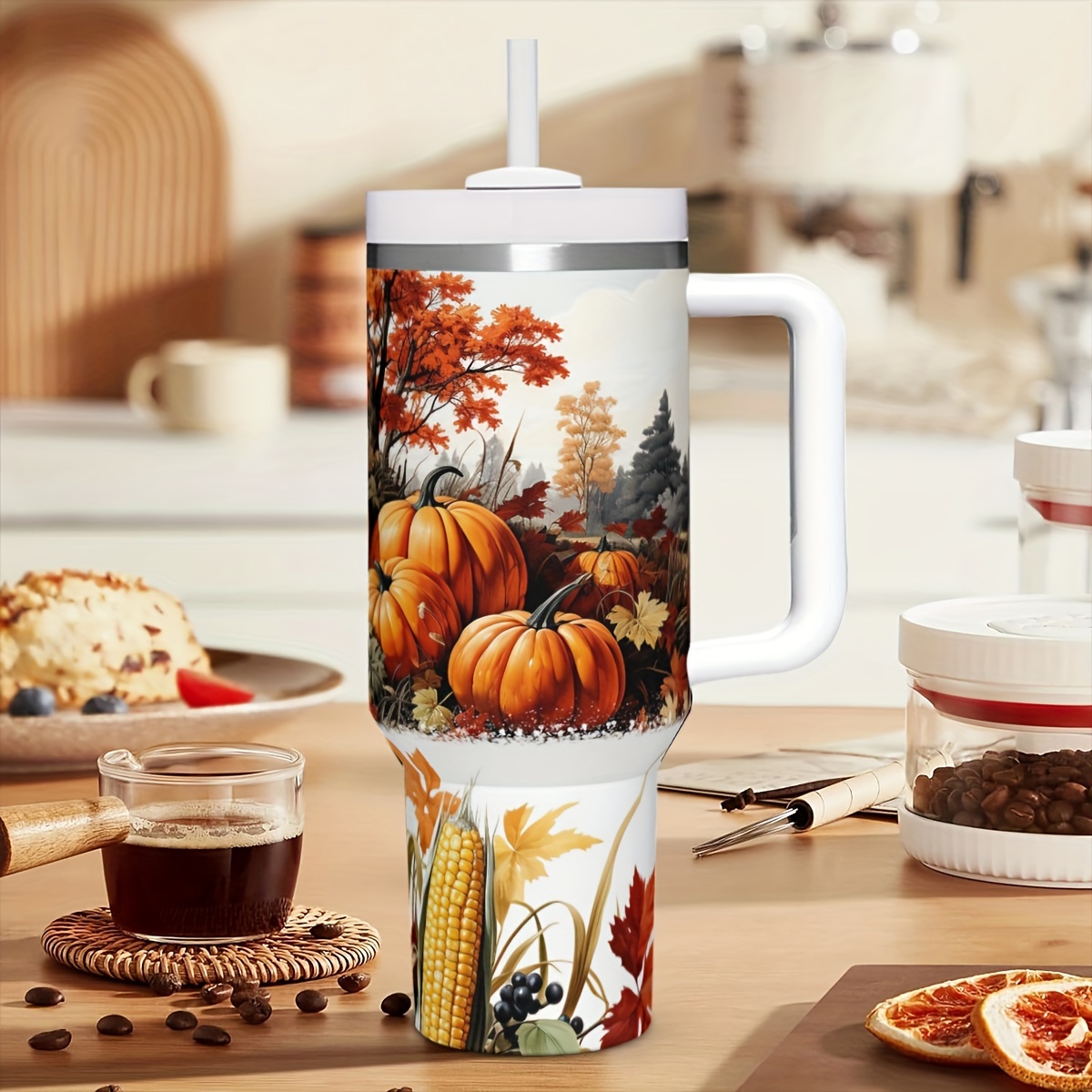 1pc 40oz Autumn Pumpkins Insul - Travel Accessories Ideas recension och pris
