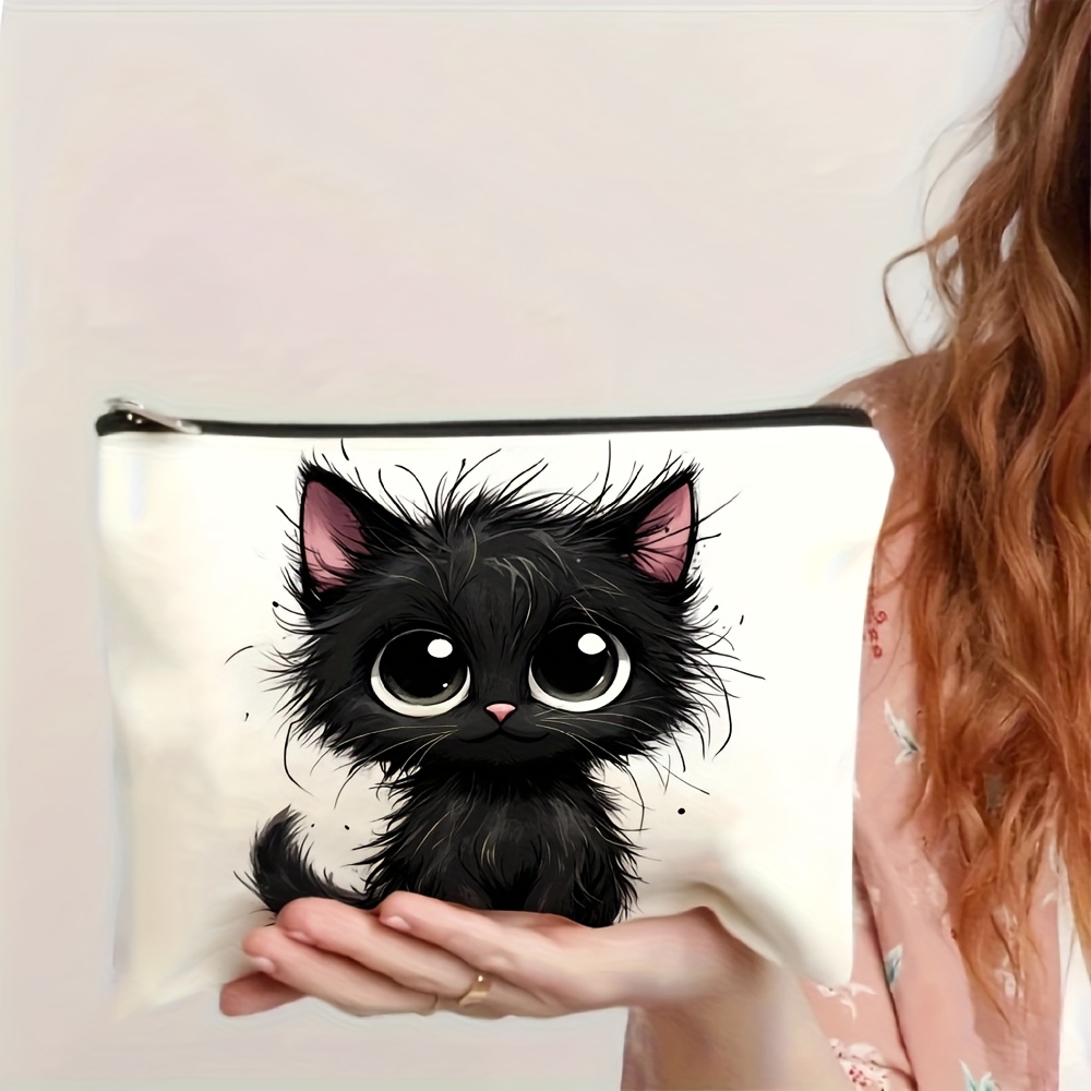 A Cute cat print cosmetic bag  - Travel Accessories Jewelry recension och pris