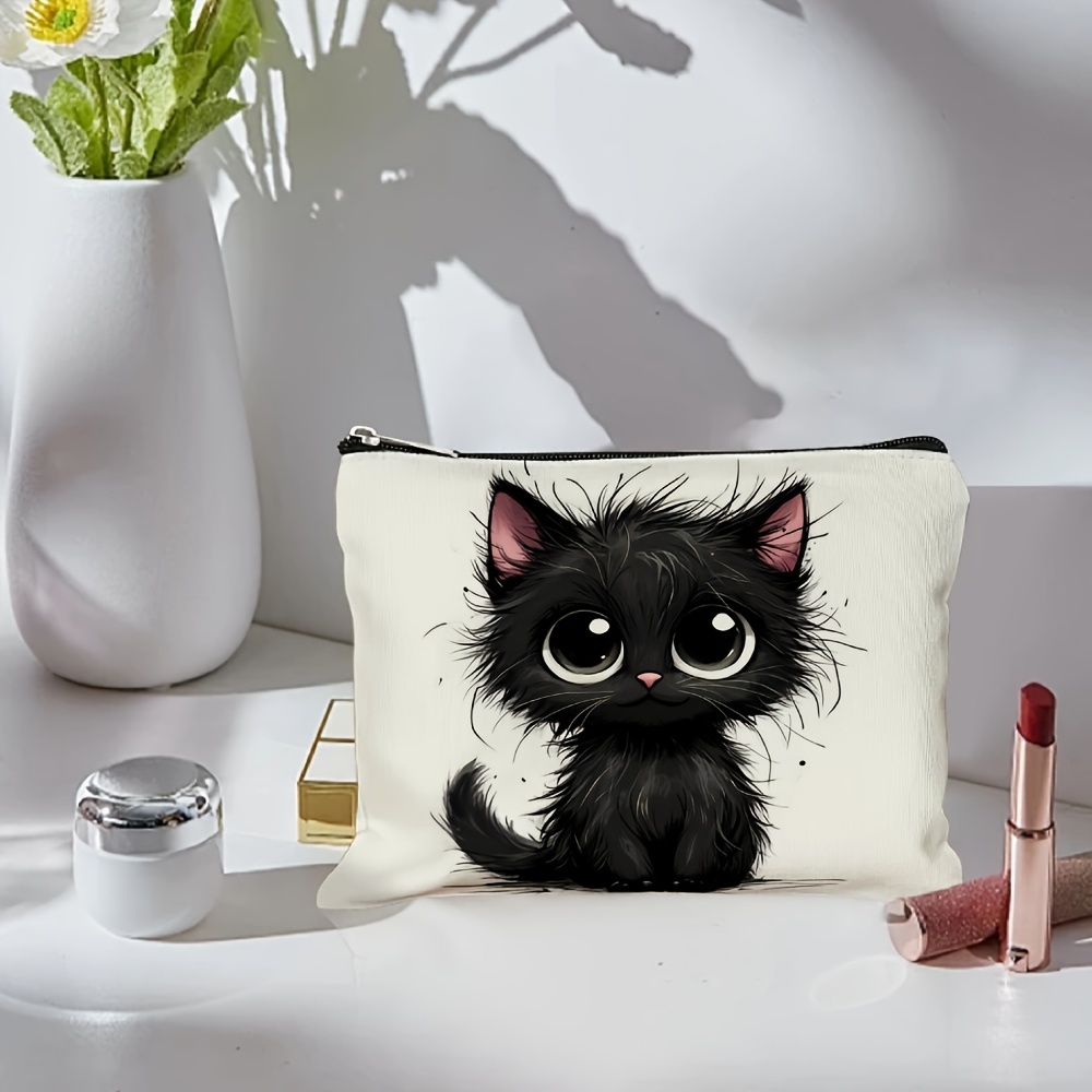 A Cute cat print cosmetic bag  - Travel Accessories Jewelry recension och pris