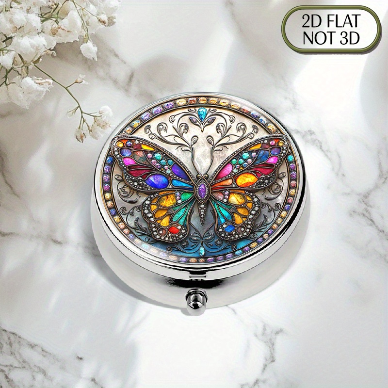 1pc flat portable round metal  - Travel Accessories As Gifts recension och pris