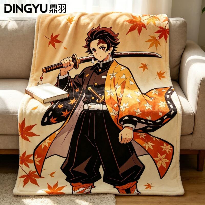 Anime Demon Slayer Flannel Bla - Travel Accessories As Gifts recension och pris