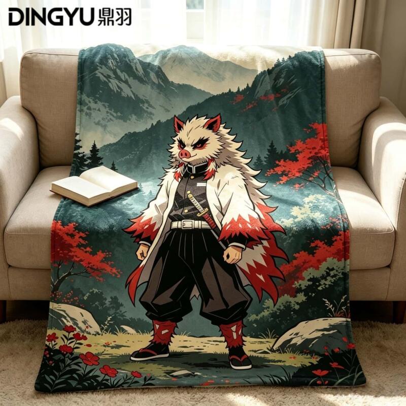 Anime Demon Slayer Flannel Bla - Travel Accessories As Gifts recension och pris