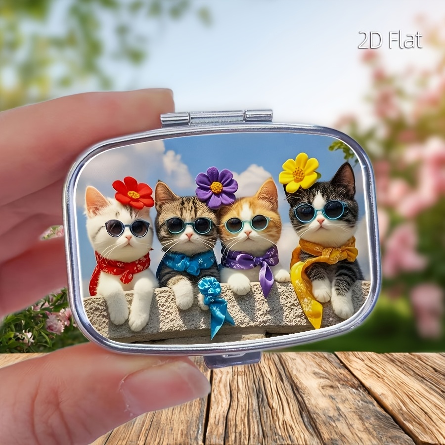 Flat Design, 1 Cute Cat-Patter - Travel Accessories As Gifts recension och pris